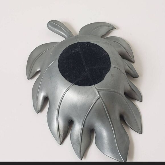 PEWTER Leaf Trinket Jewelry Dish Home Shelf Decor - Picture 7 of 8